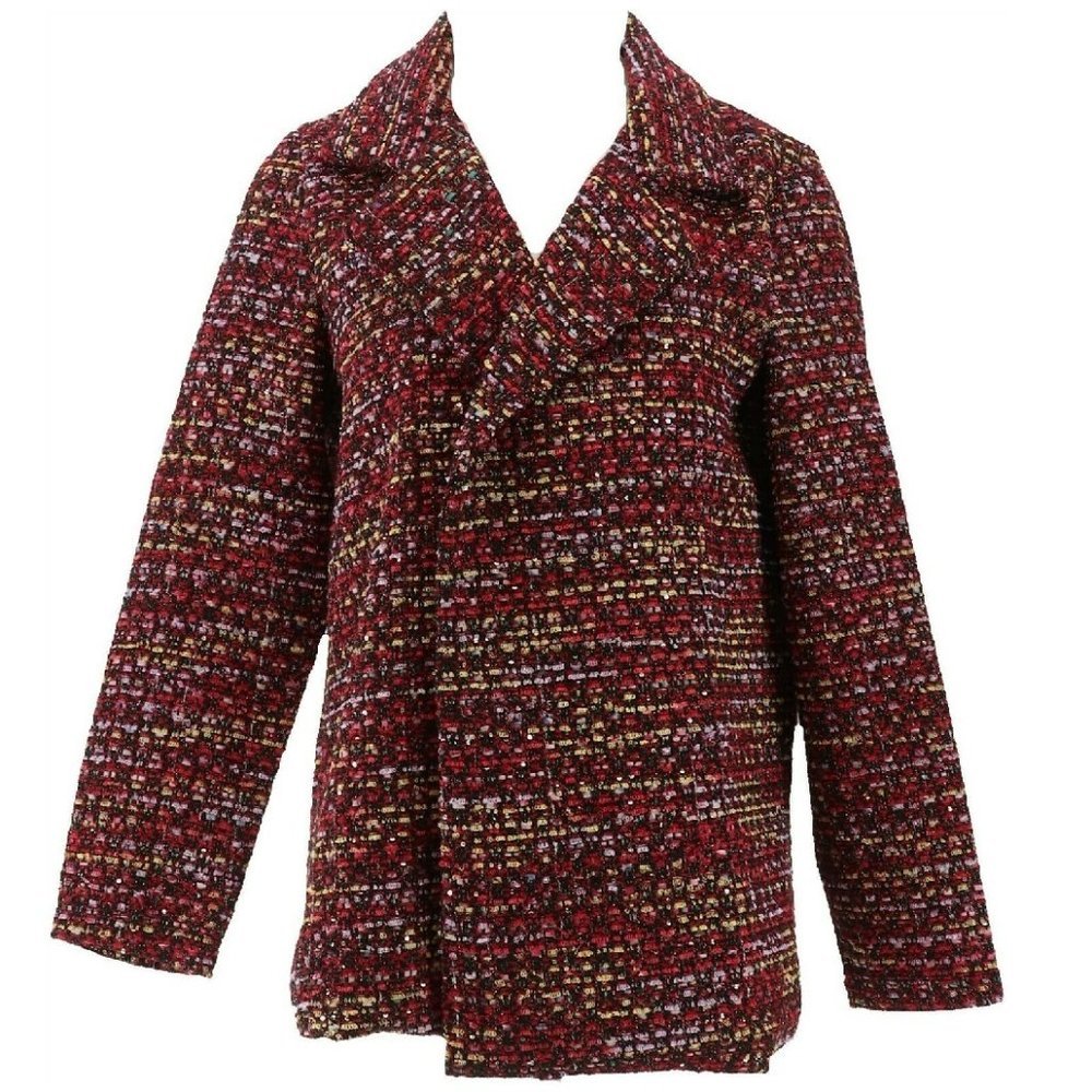 Slinky Brand Sequin Boucle Blazer 642-057